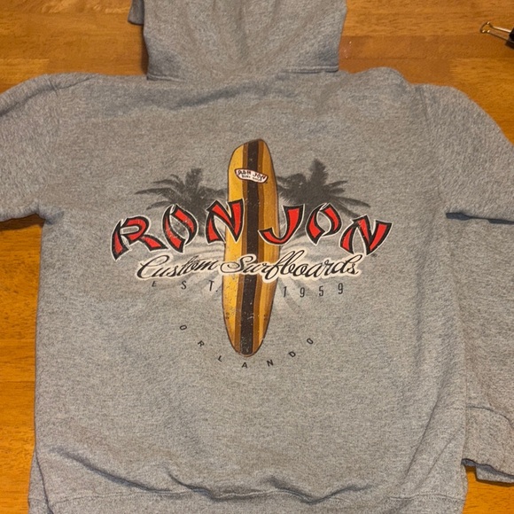 Ron Jon Heather Gray Hoodie - Picture 1 of 4